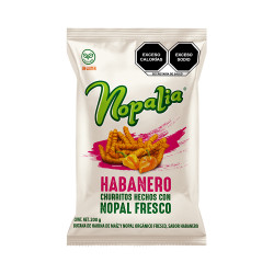 Churritos de Nopal Nopalia Habanero 200 gr - 24 Piezas