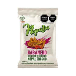 Churritos de Nopal Nopalia Habanero 80 g - 24 Piezas