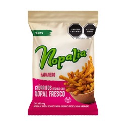 Churritos de Nopal Nopalia Habanero 80 g - 24 Piezas