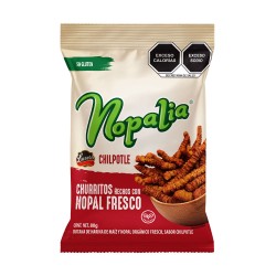 Churritos de Nopal Nopalia Chipotle 80 g - 24 Piezas